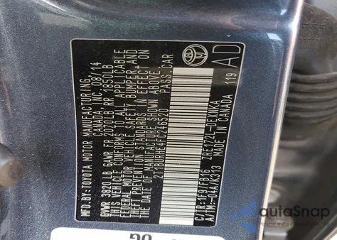 2015 Toyota Corolla L from USA, damaged, VIN 2T1BURHE4FC246520